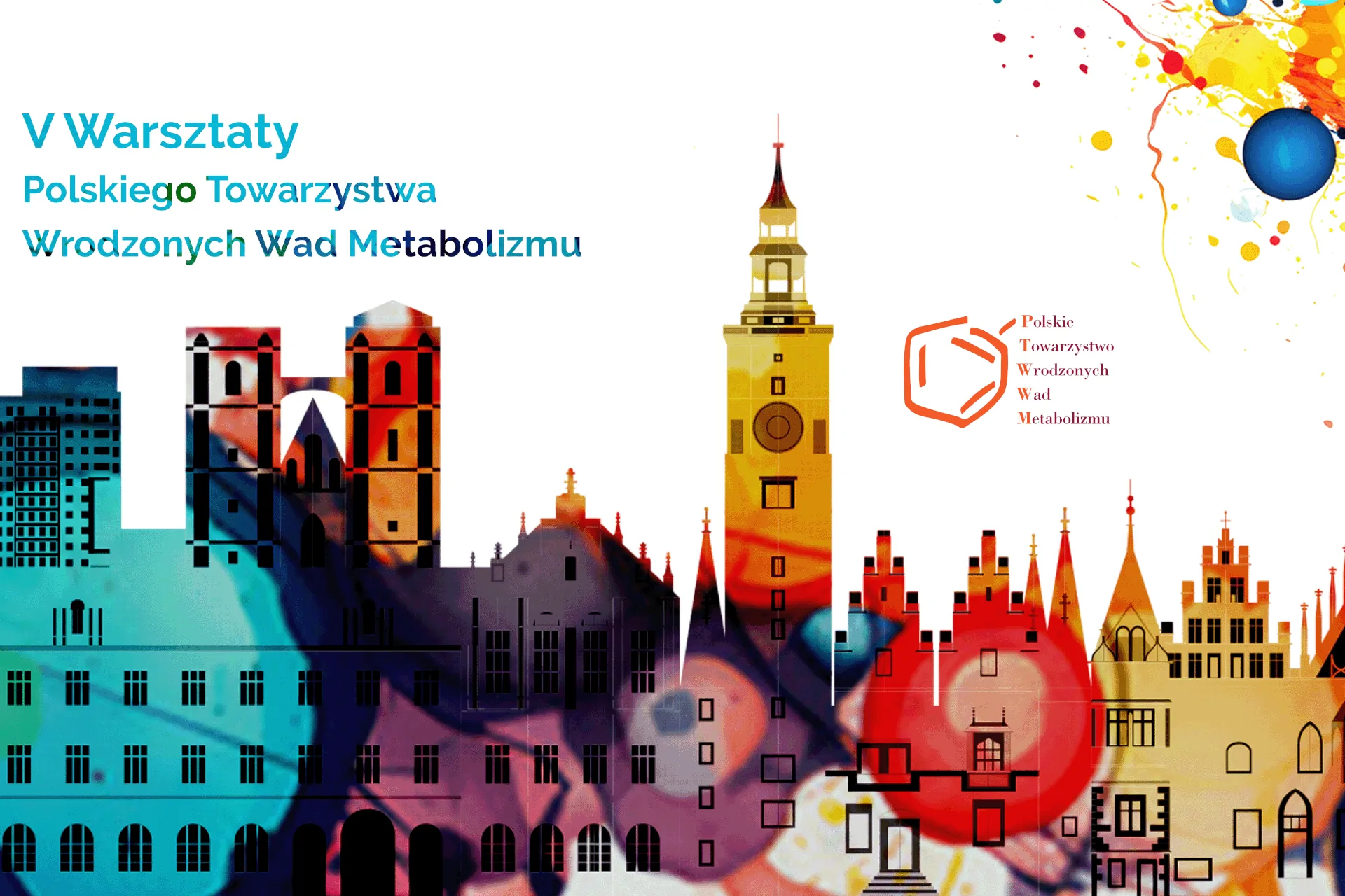 V Warsztaty PTWWM 2024 Novotel Wrocław Centrum zaproszenie grafika Polskie Towarzystwo Wrodzonych Wad Metabolizmu